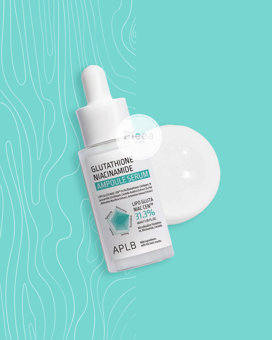 aplb glutathione niacinamide ampoule serum ingredients APLB Glutathione Niacinamide Ampoule Serum – Brightening & Hydrating LIPO  GLUTA NIAC CEN 31.3% -1.35fl.oz Moisturizer main image 0