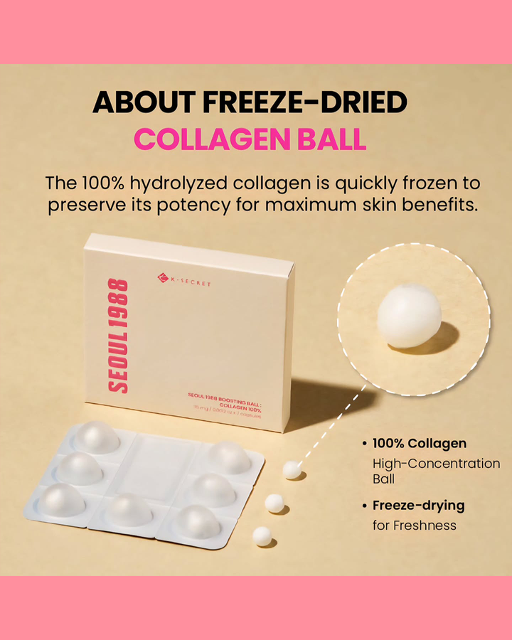 [K-Secret] SEOUL 1988 Boosting Ball Collagen 100% (7 Cápsulas)