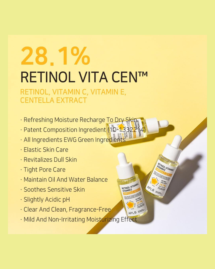 [APLB] Retinol Vitamin C Vitamin E Ampoule Serum