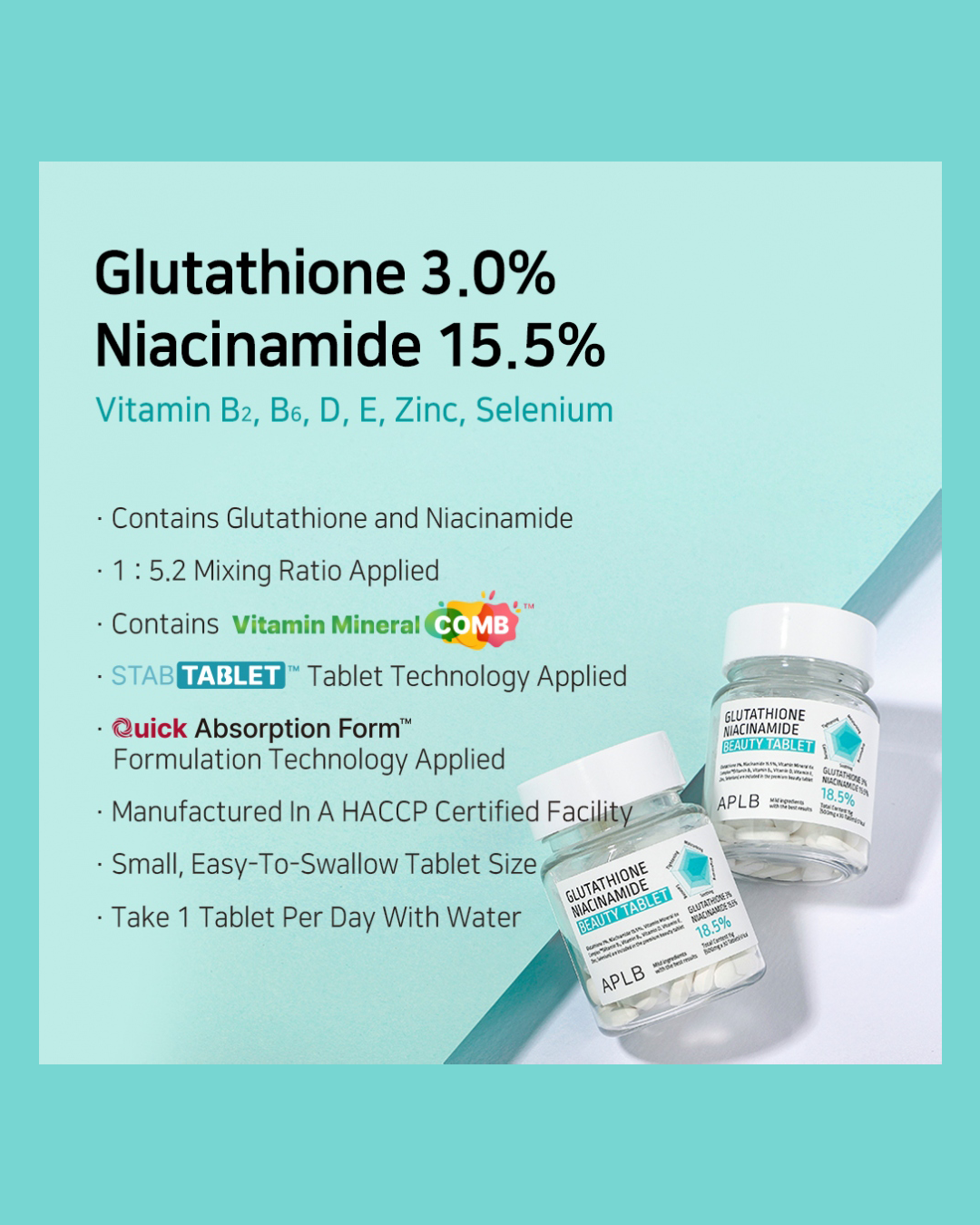 [APLB] Glutathione Niacinamide Beauty Tablet