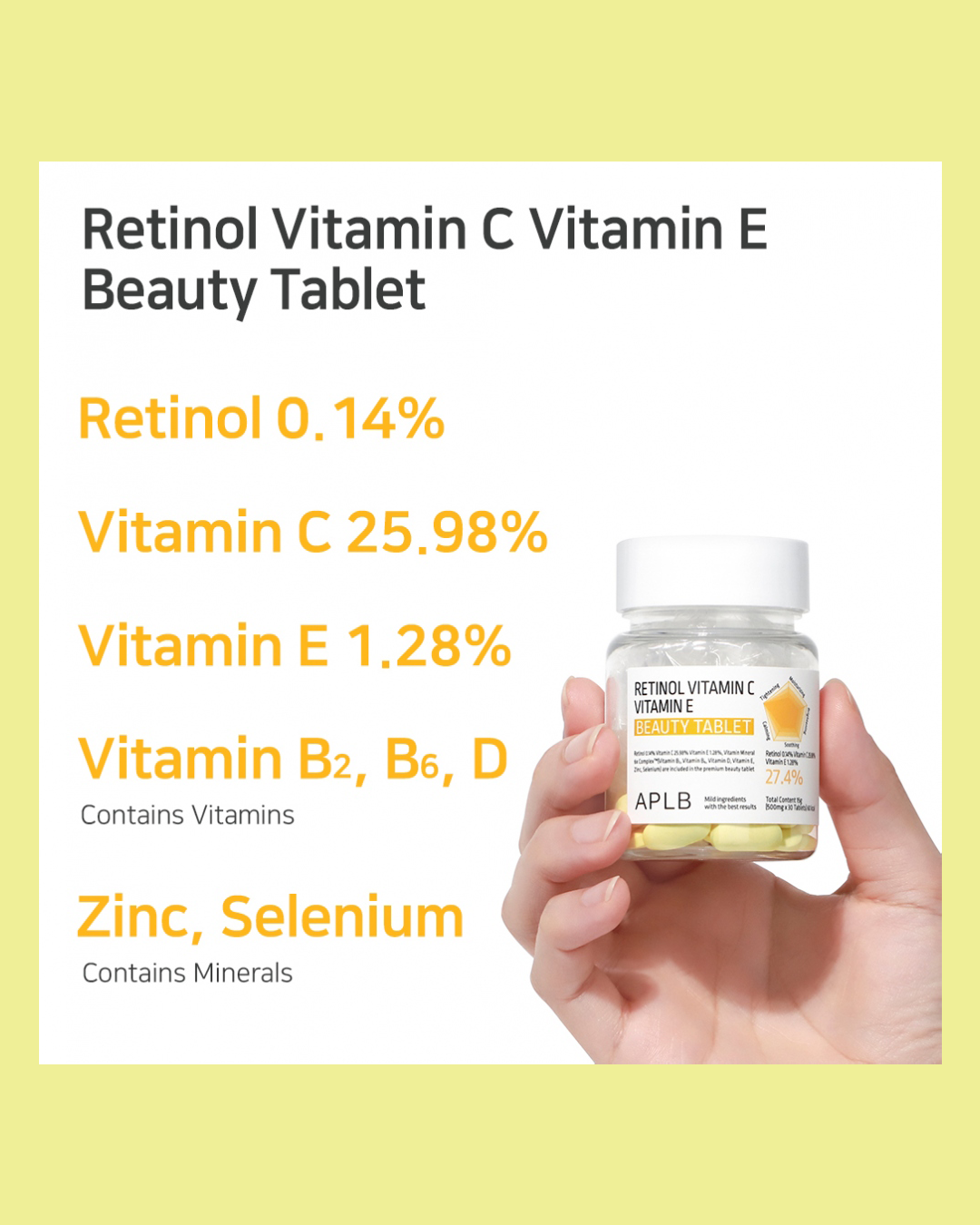 [APLB] Retinol Vitamin C Vitamin E Beauty Tablet