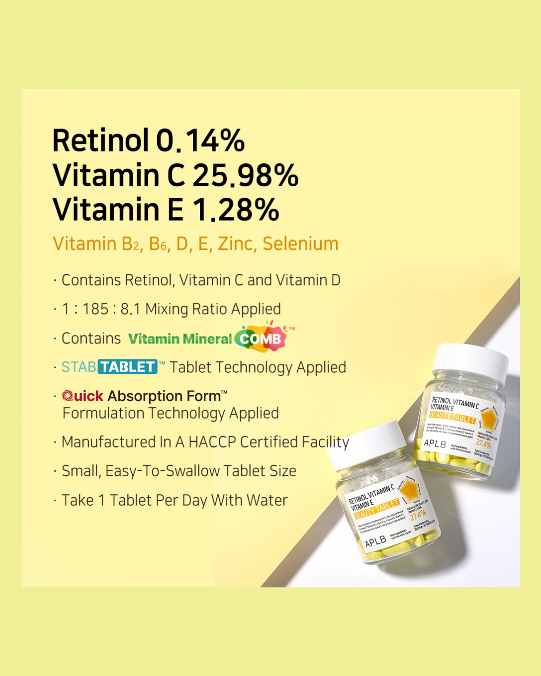 [APLB] Retinol Vitamin C Vitamin E Beauty Tablet