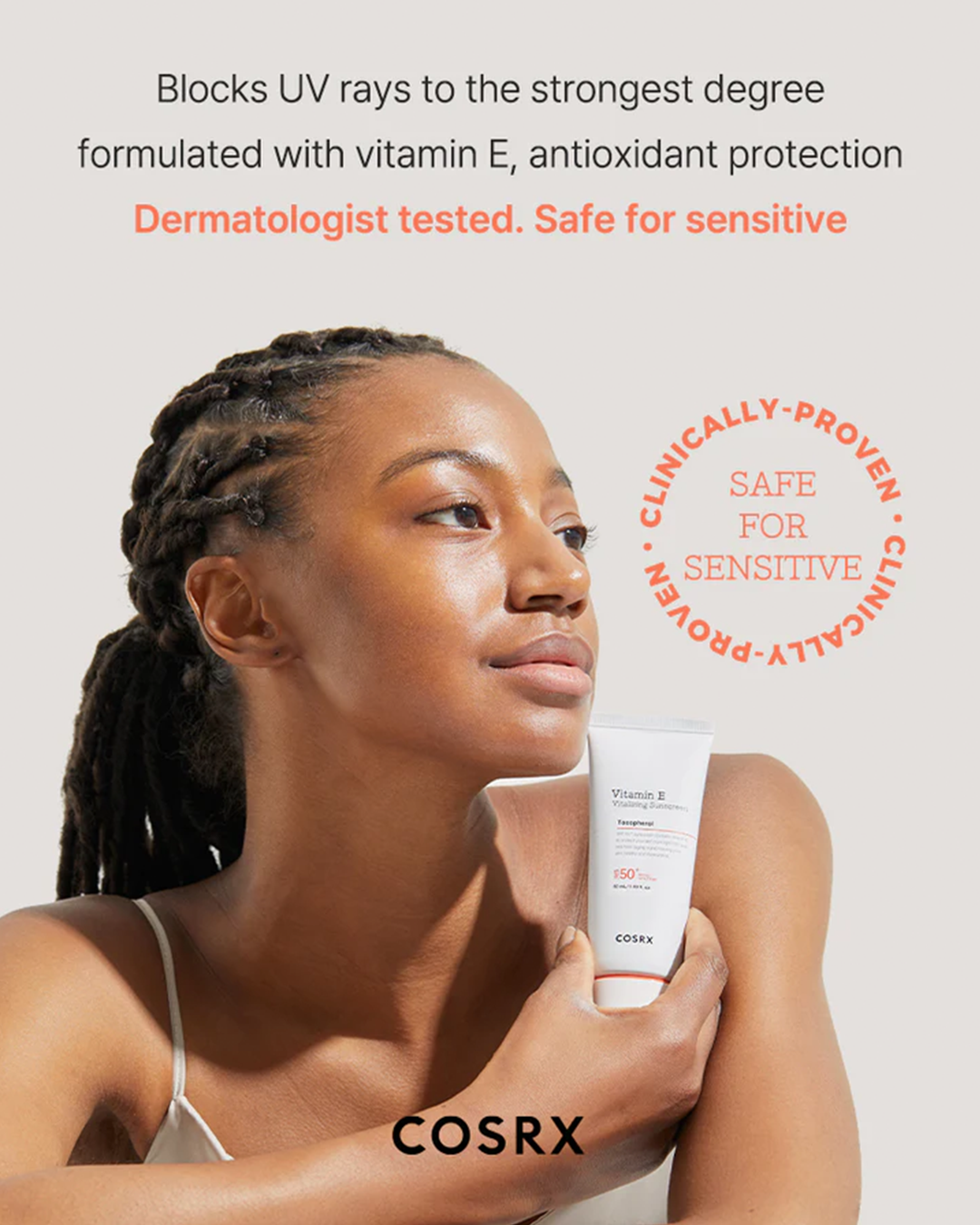 [COSRX] Vitamin E Vitalizing Sunscreen SPF50+k-beauty-colombia-cosmetica-coreana