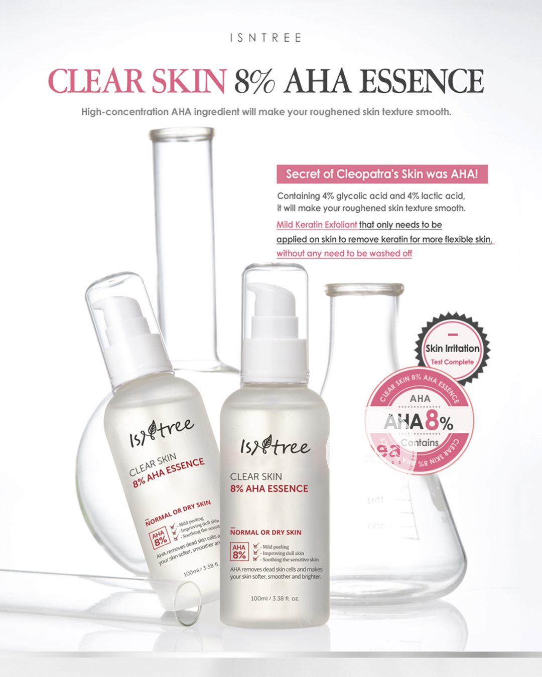 [Isntree]-Clear-Skin-8%-AHA-Essence-100ml1-k-beauty-colombia-cosmetica-coreana2