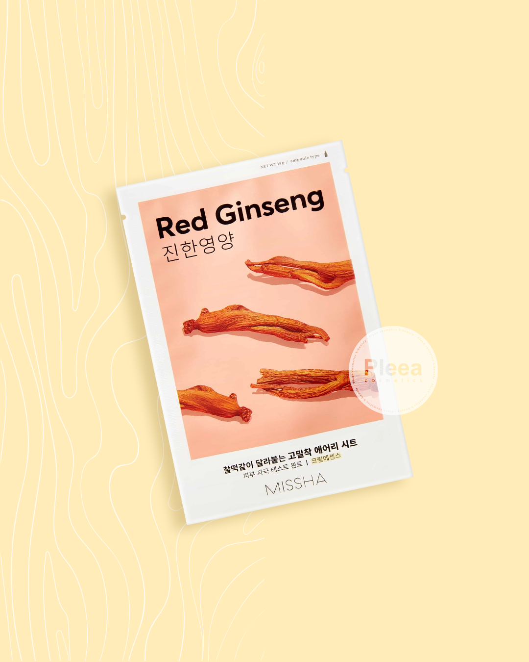 [Missha] Airy Fit Sheet Mask (Red Ginseng)-k-beauty-colombia-cosmetica-coreana