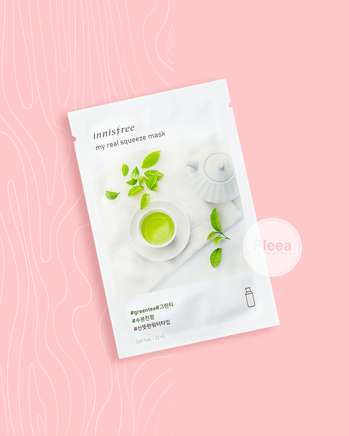 [Innisfree] My Real Squeeze Mask EX (Green Tea)-k-beauty-colombia-cosmetica-coreana