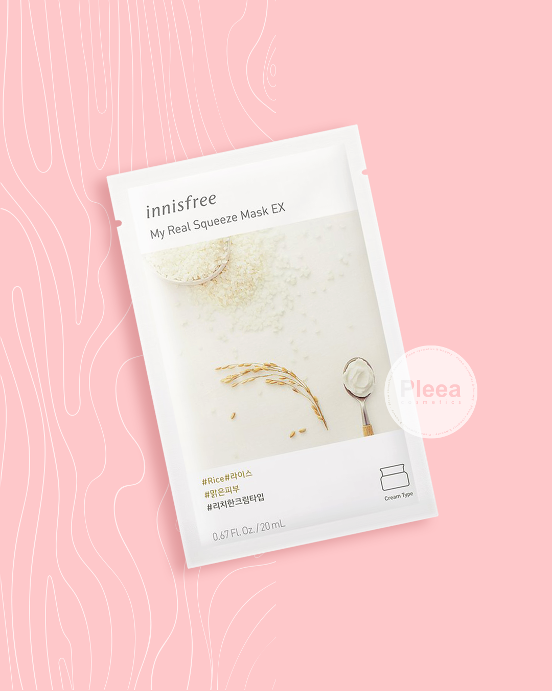 [Innisfree] My Real Squeeze Mask EX (Rice)-k-beauty-colombia-cosmetica-coreana